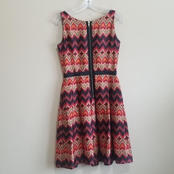 Ronni Nicole Black Multicolored Printed Cocktail Dress Sz 4 - Picture 9 of 11